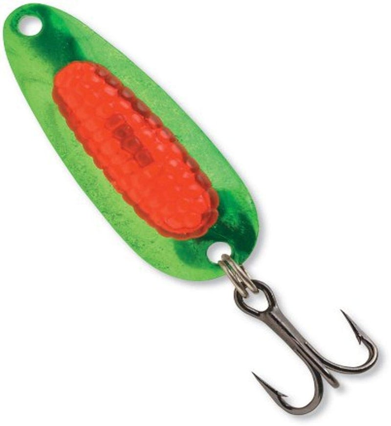 Blue Fox 7/8-Ounce Rattlin' Pixee Spoon, Holographic Lime/Orange Insert - Image 1